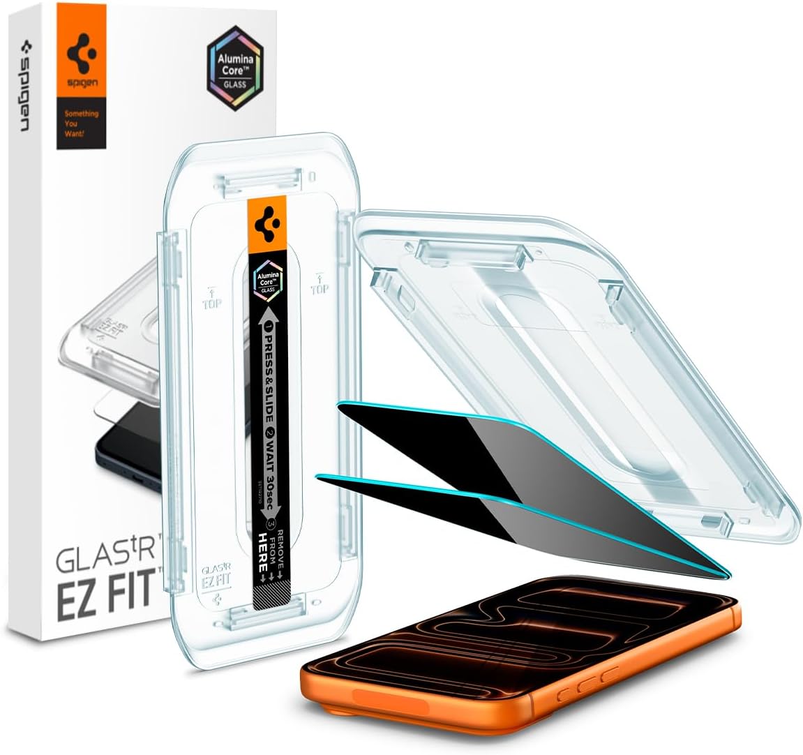 Spigen AluminaCore Tempered Glass Screen Protector for iPhone