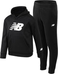 New Balance Boys Sweatpants Set - 2-Piece Fleece Pullover & Joggers