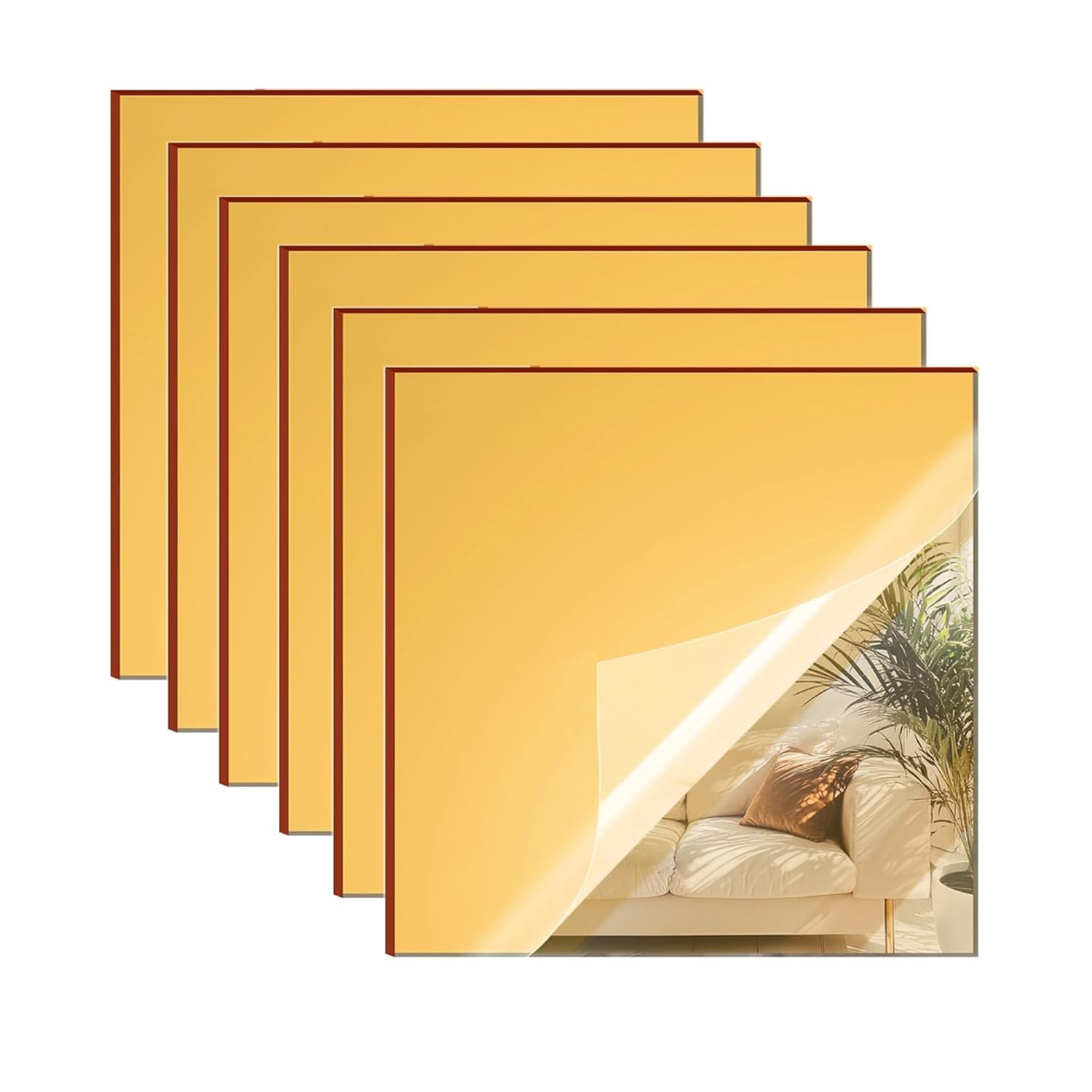 Gold Mirror Acrylic Sheets for DIY Crafts and Home Decor
