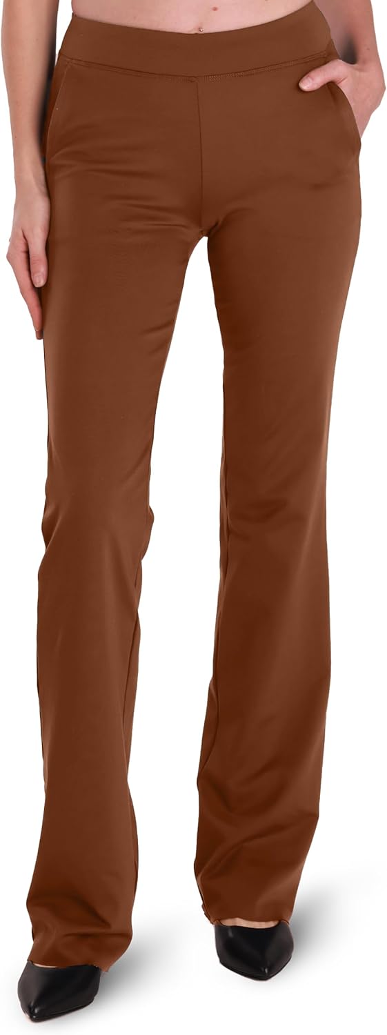 Bootcut Yoga Pants for Women - Flare Long Trousers with Pockets