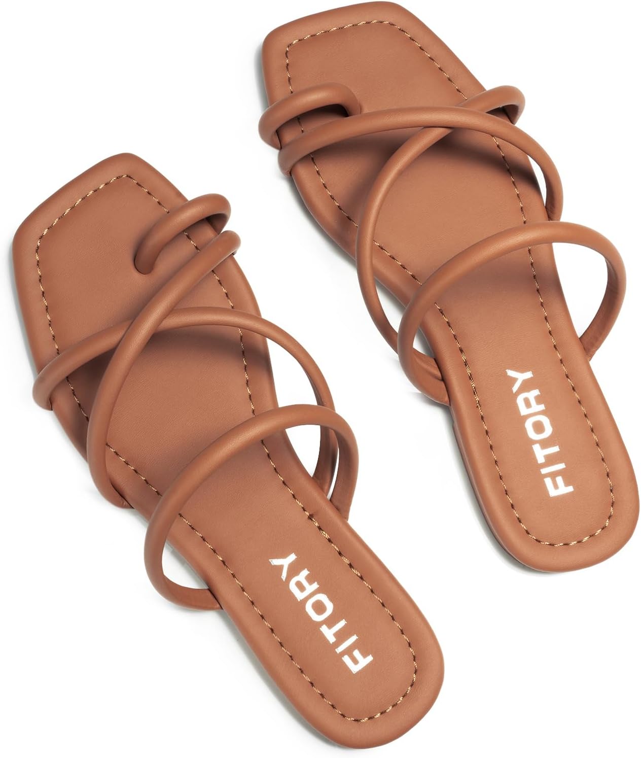 FITORY Women's Slide Sandals with Cross Strap for Summer Fun