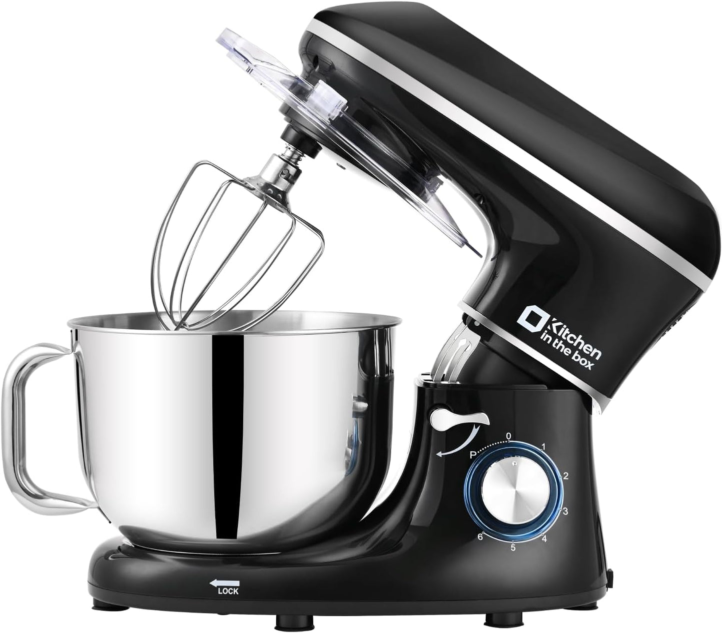 6.5QT Stand Mixer with Powerful 660W Motor for All Recipes