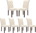 COLAMY Tufted Dining Chairs Set of 6 for Elegant Dining