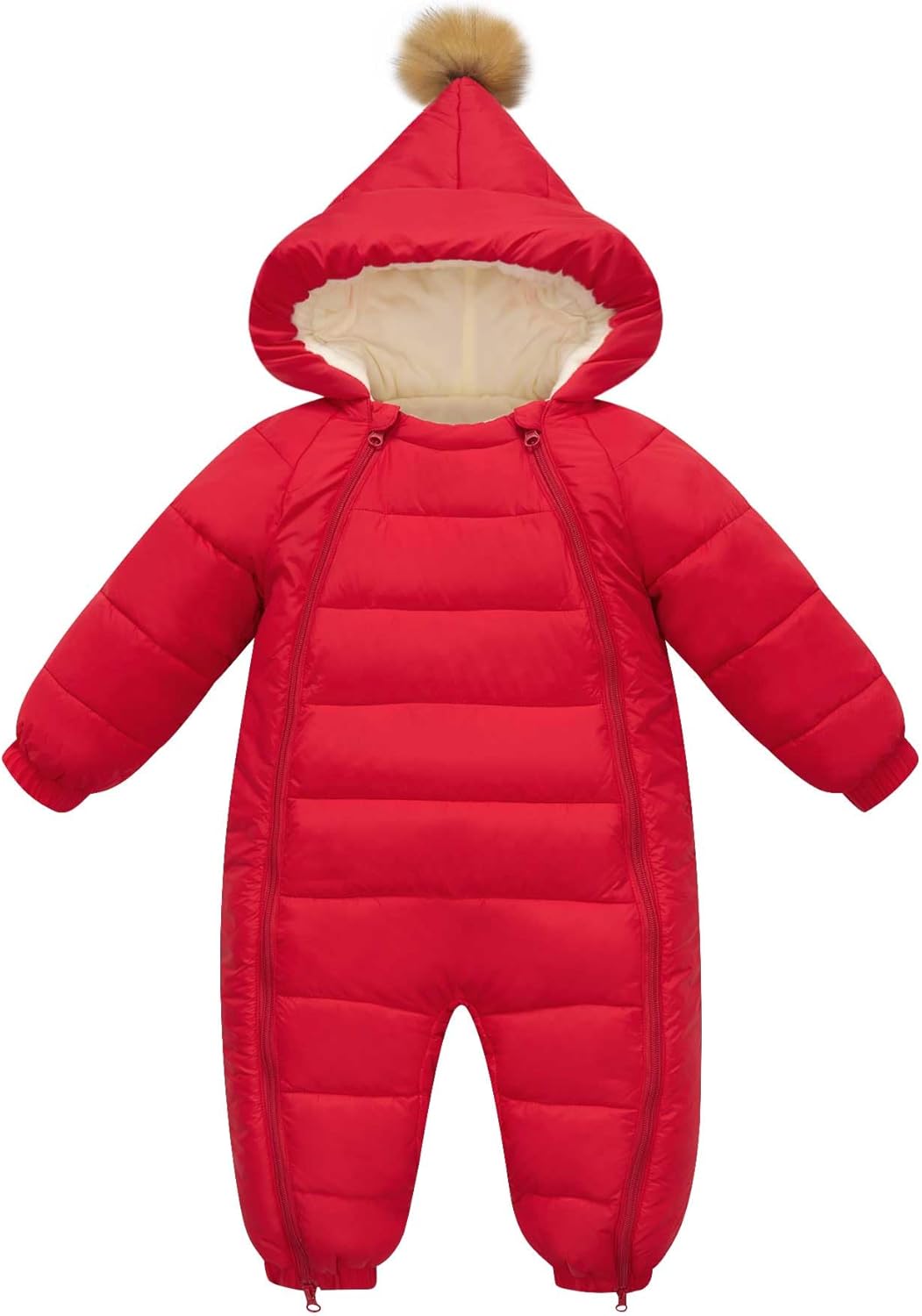 Baby Snowsuit for Newborns - Warm Hooded Winter Jumpsuit