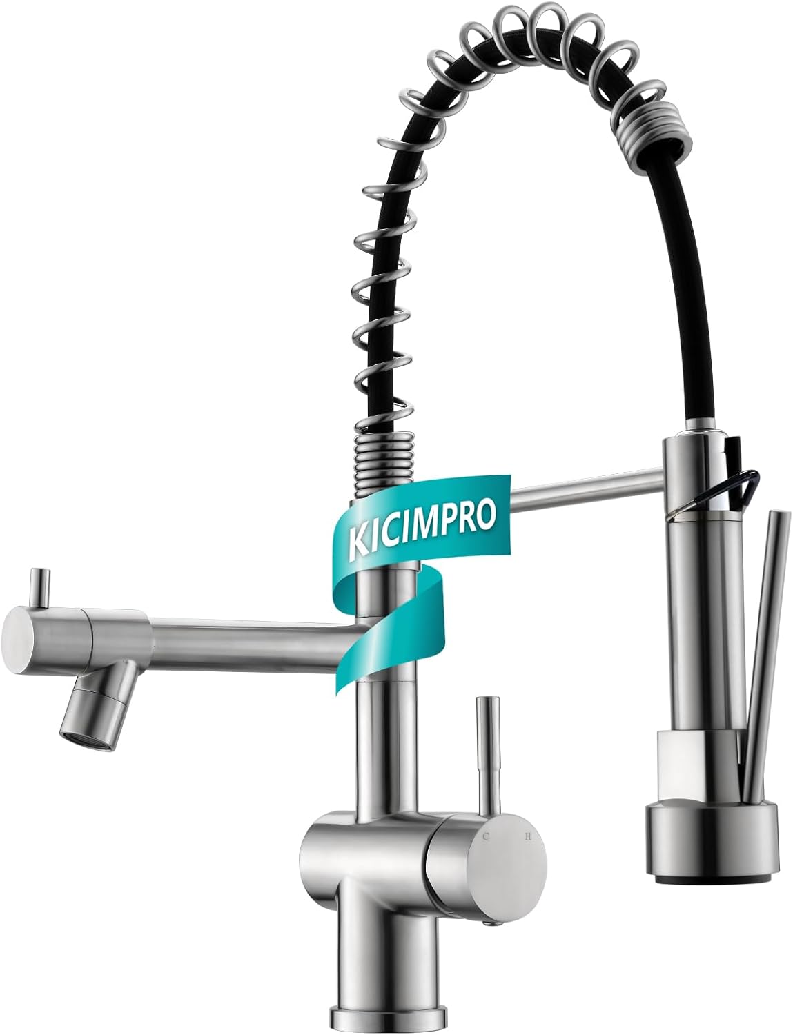 Kicimpro Kitchen Faucet with Pull Down Sprayer for Convenience