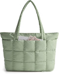 Expandable Tote Bag for Women - Quilted Puffer Work & Travel Tote