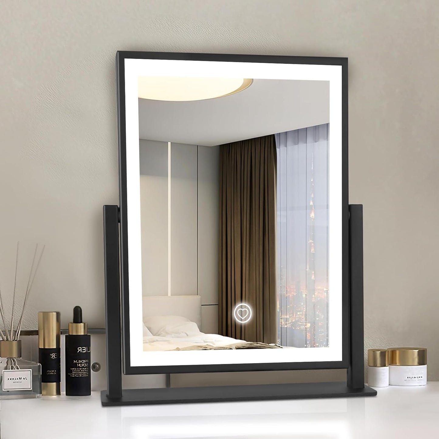 Beelux Vanity Mirror with Lights for Flawless Makeup Finish