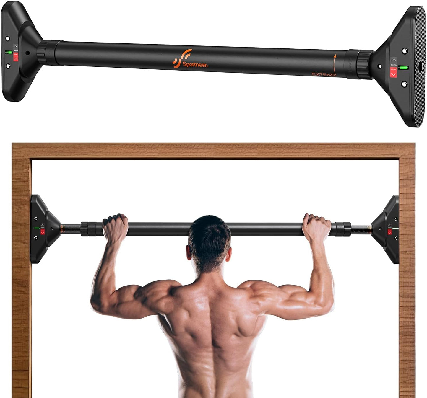 Sportneer Adjustable Pull Up Bar for Home Gym Workouts