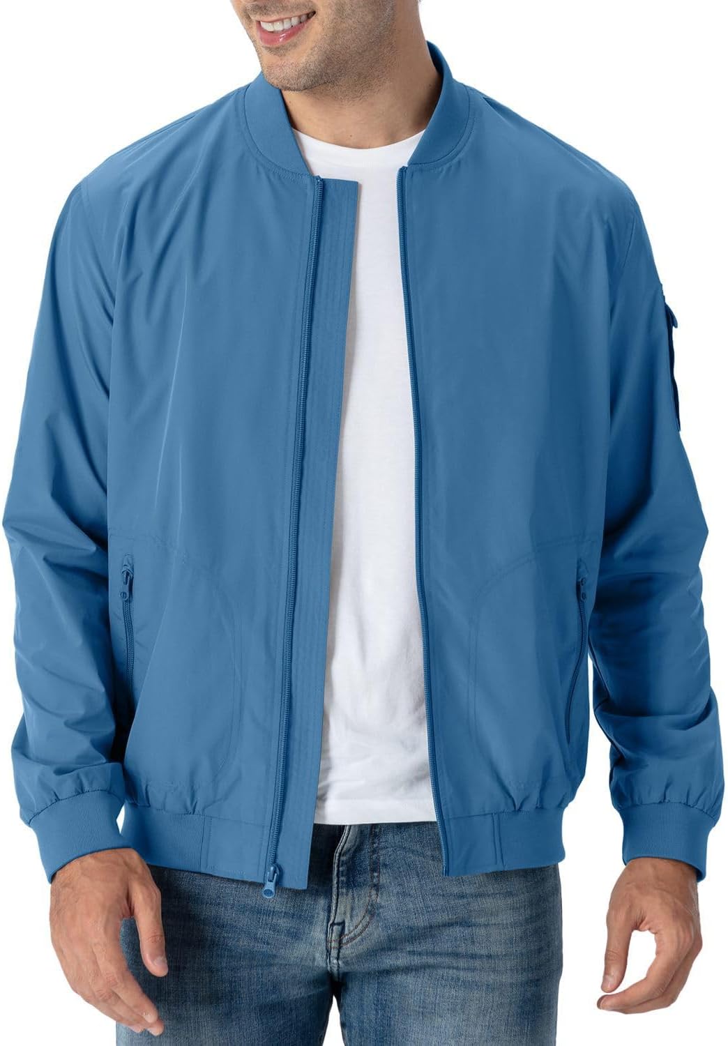 Rdruko Men's Lightweight Bomber Jacket for Stylish Comfort