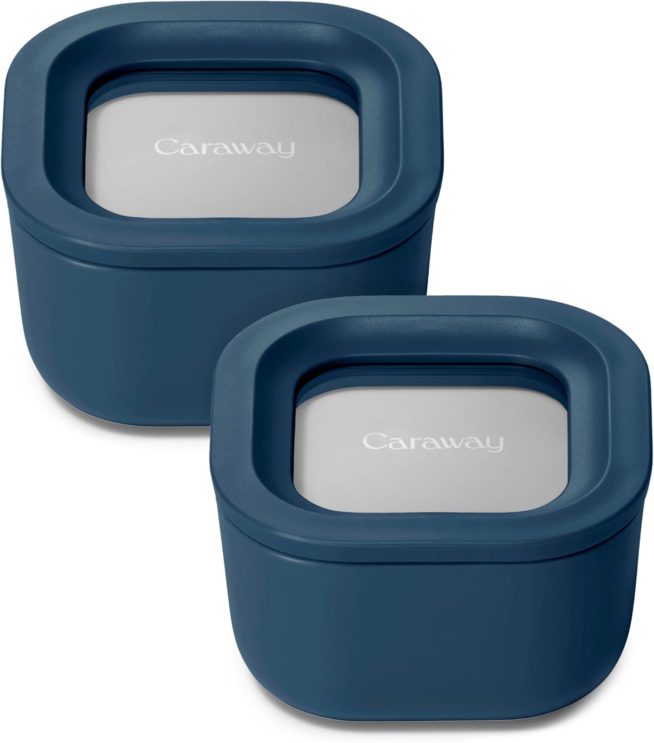 Caraway 2pc Glass Food Storage Set - Compact & Non-Toxic Design