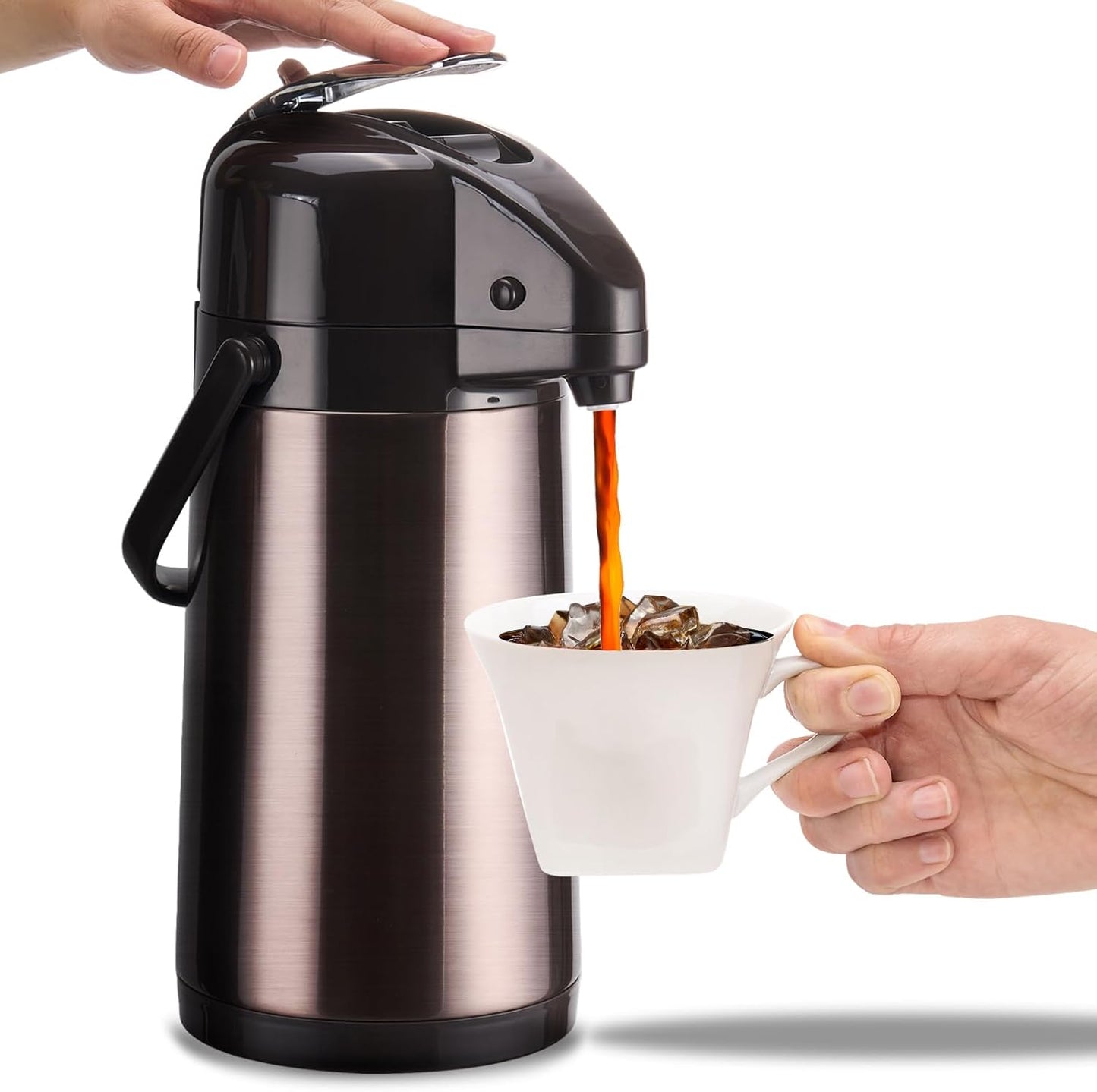 PARACITY Upgraded Airpot Coffee Carafe for Hot and Cold Beverages