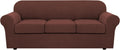 4 Piece Stretch Sofa Covers for 3 Cushion Couch - Thick Jacquard Fit