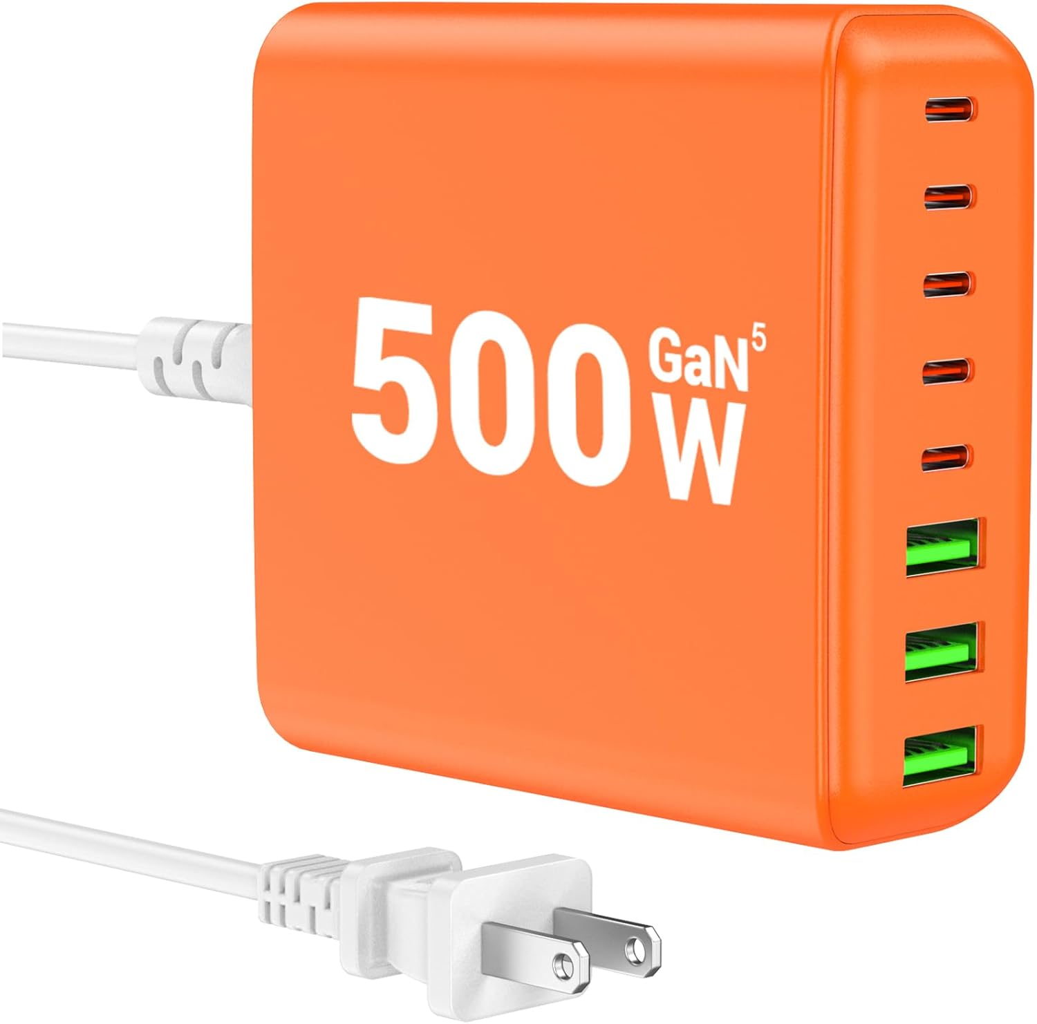 500W USB C Charger Block for Fast Charging Multiple Devices
