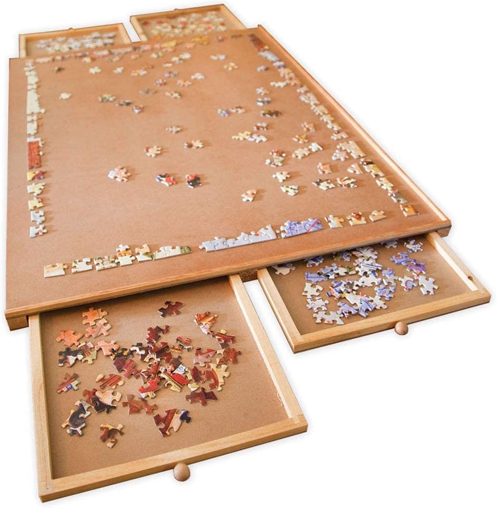 Bits and Pieces Puzzle Board with Drawers for 1000 Piece Puzzles