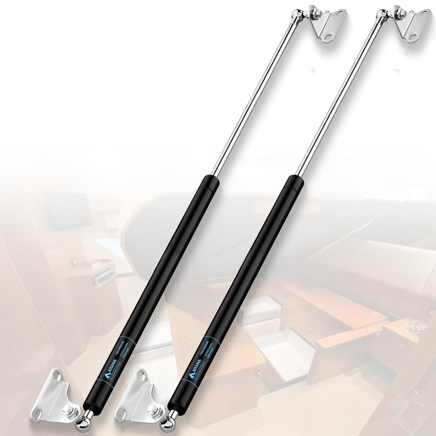 ARANA 30 inch 100 lb Gas Struts for Heavy Duty Lids