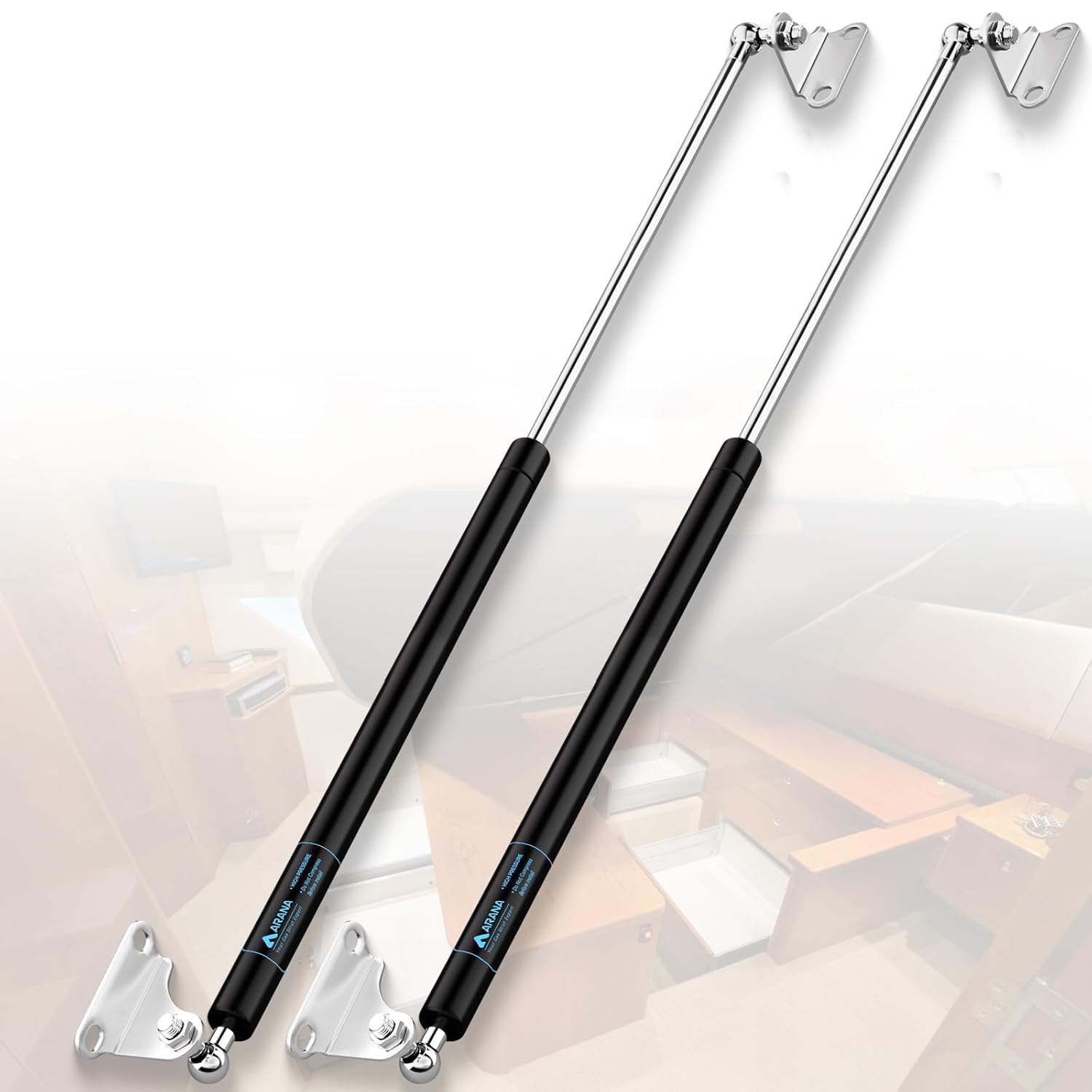 ARANA 30 inch 100 lb Gas Struts for Heavy Duty Lids
