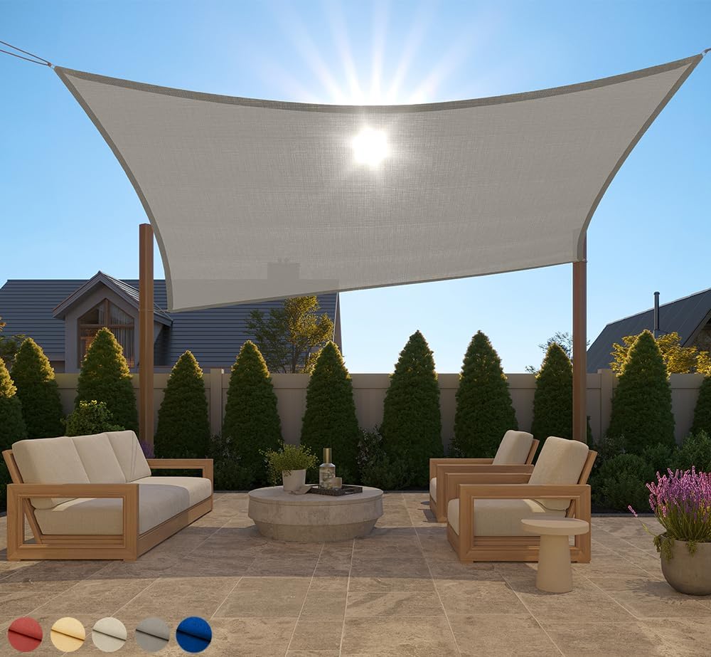 GORILLA GRIP Heavy Duty Sun Shade for Outdoor Patio 8x10 FT