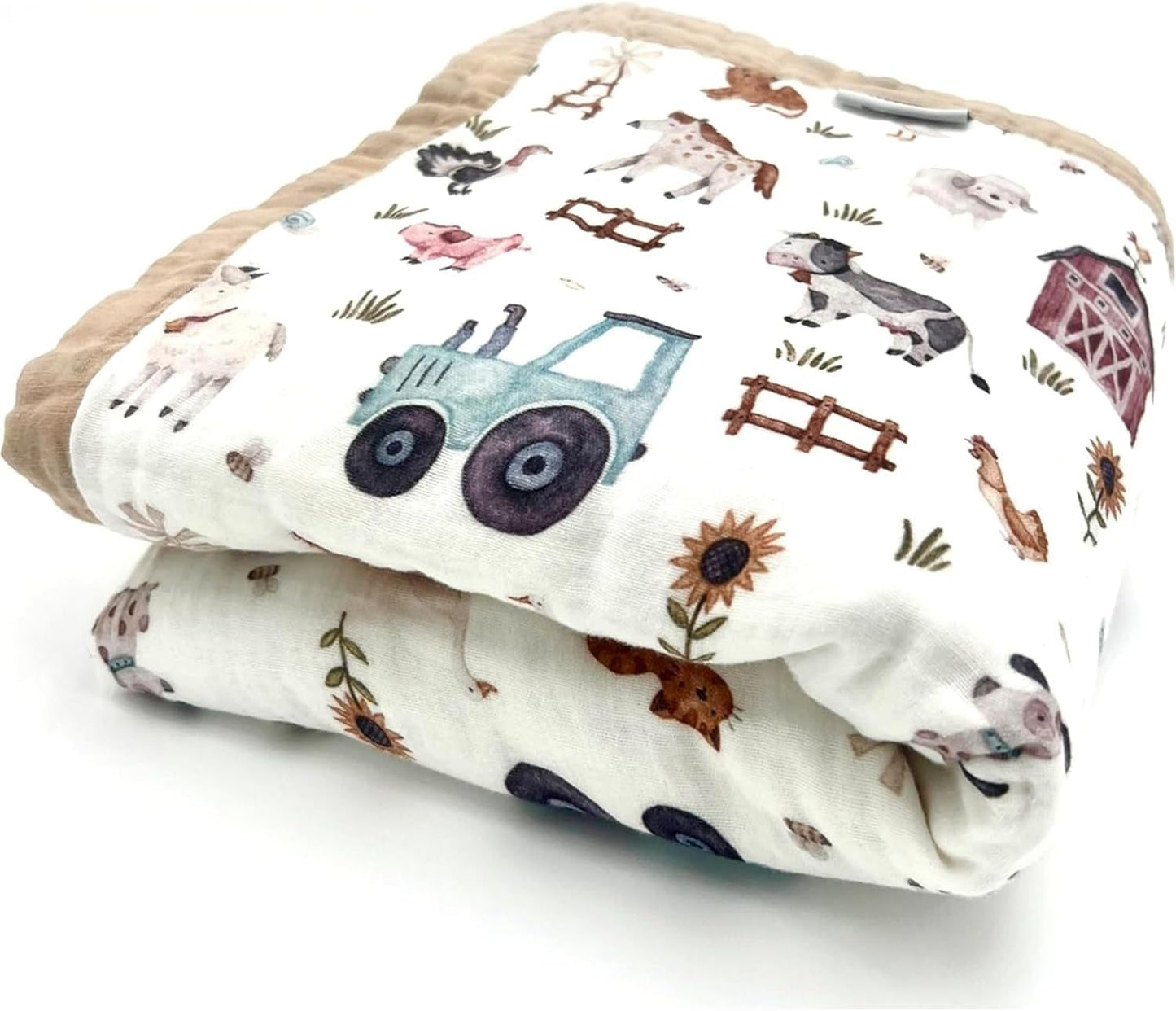 Organic Cotton Muslin Baby Blanket for Boys and Girls - Soft Quilt