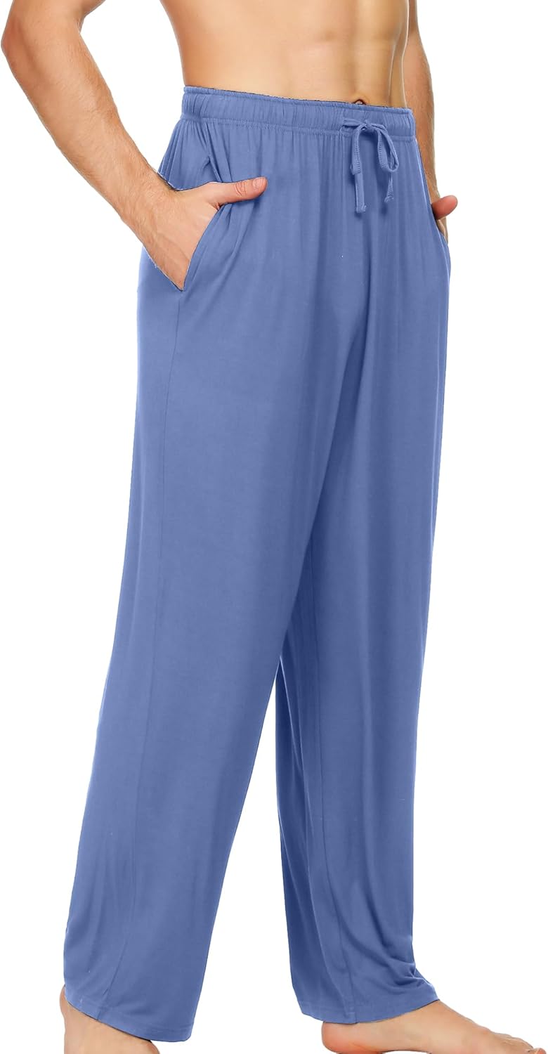WiWi Super Soft Bamboo Viscose Pajama Pants for Men Comfort