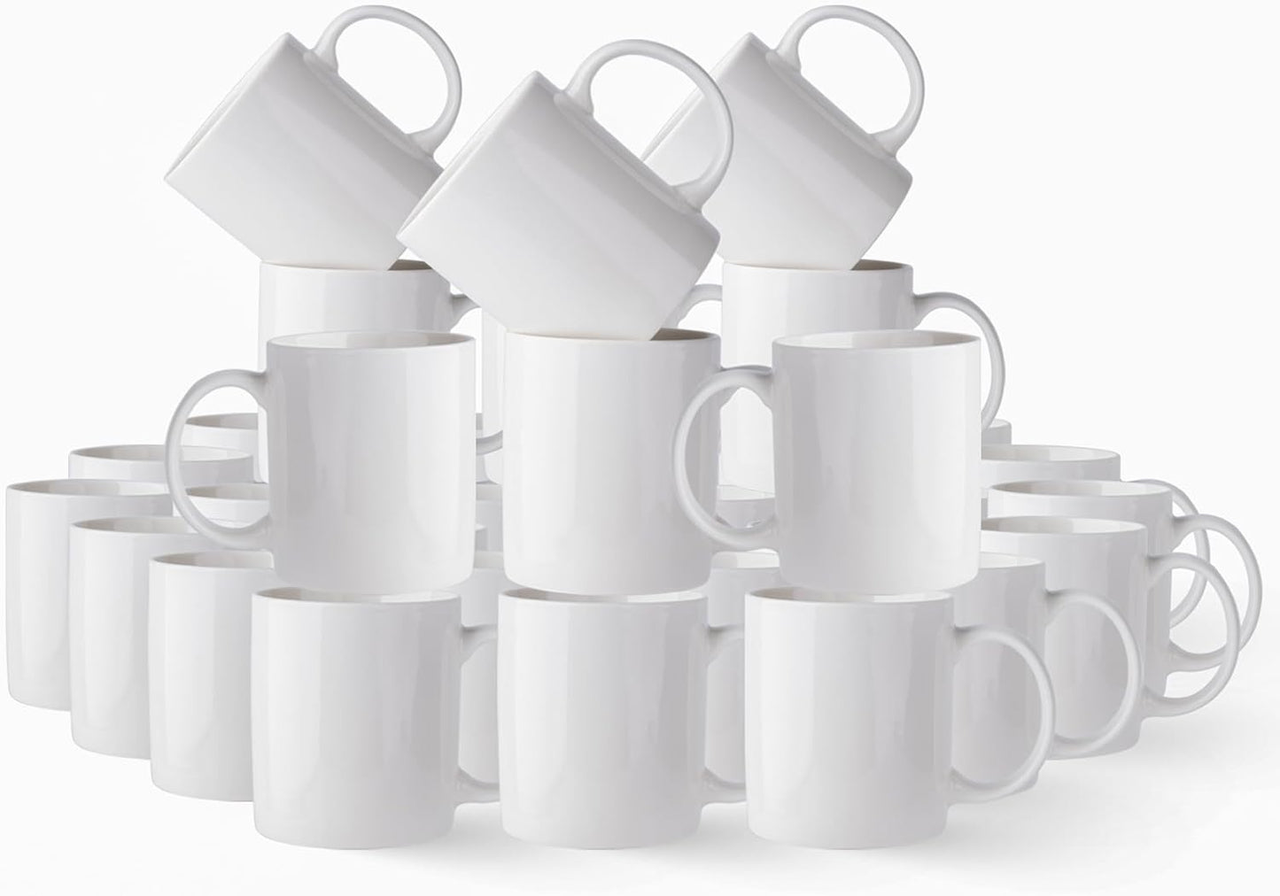 12oz Off White Coffee Mugs Set for Latte and Cappuccino Lovers
