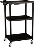 Norwood Mobile Utility AV Cart with Power Strip - Rolling Media Cart