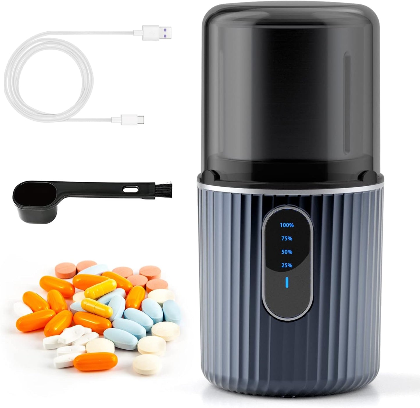 Cordless Electric Pill Crusher Grinder for Easy Medication Use