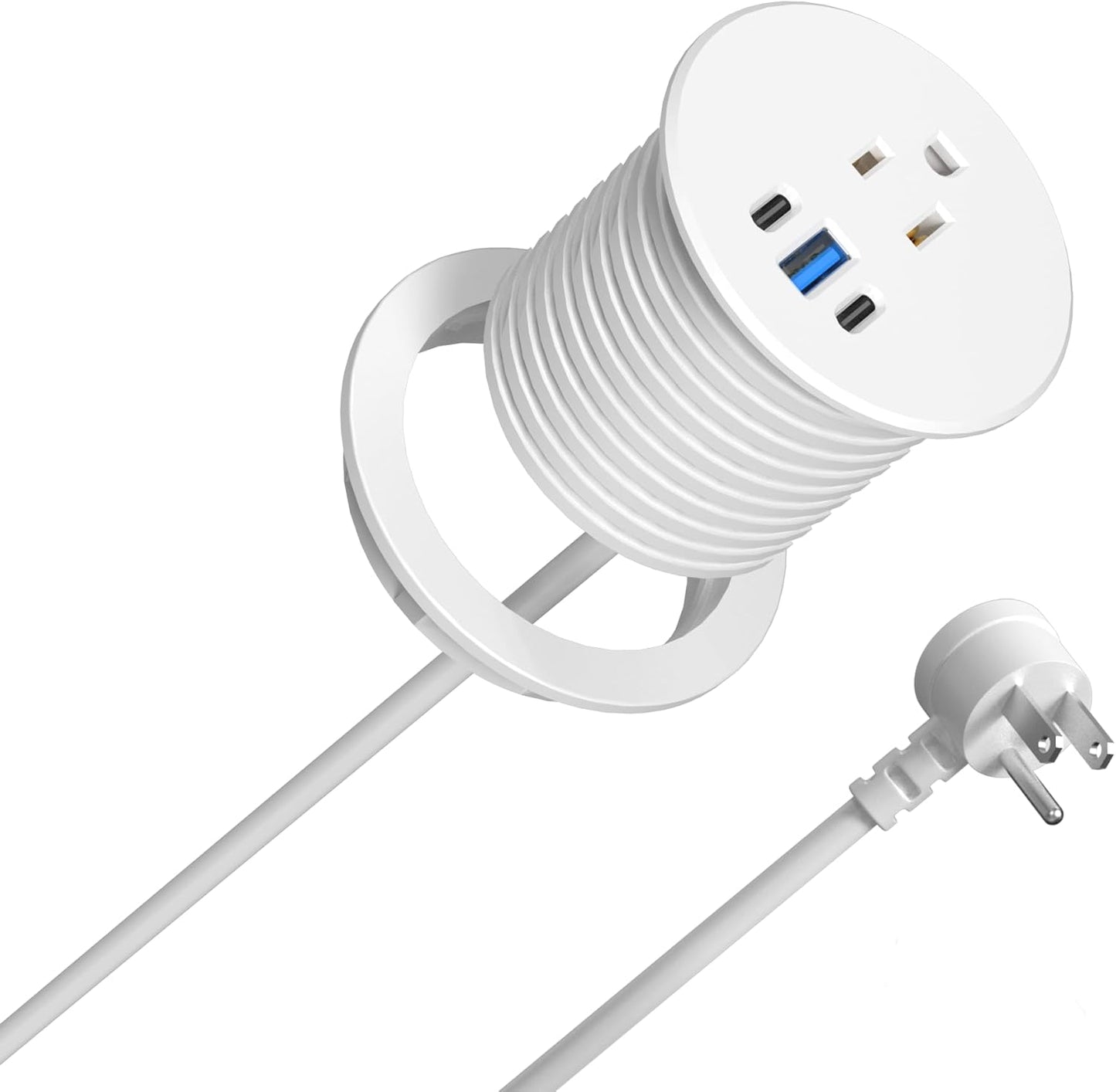 2.5 inch Power Grommet with USB-C Charging for Desktops