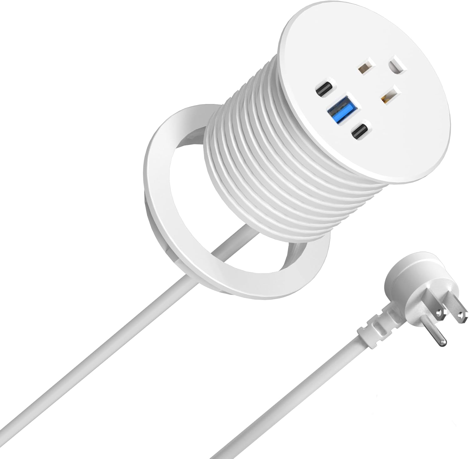 2.5 inch Power Grommet with USB-C Charging for Desktops