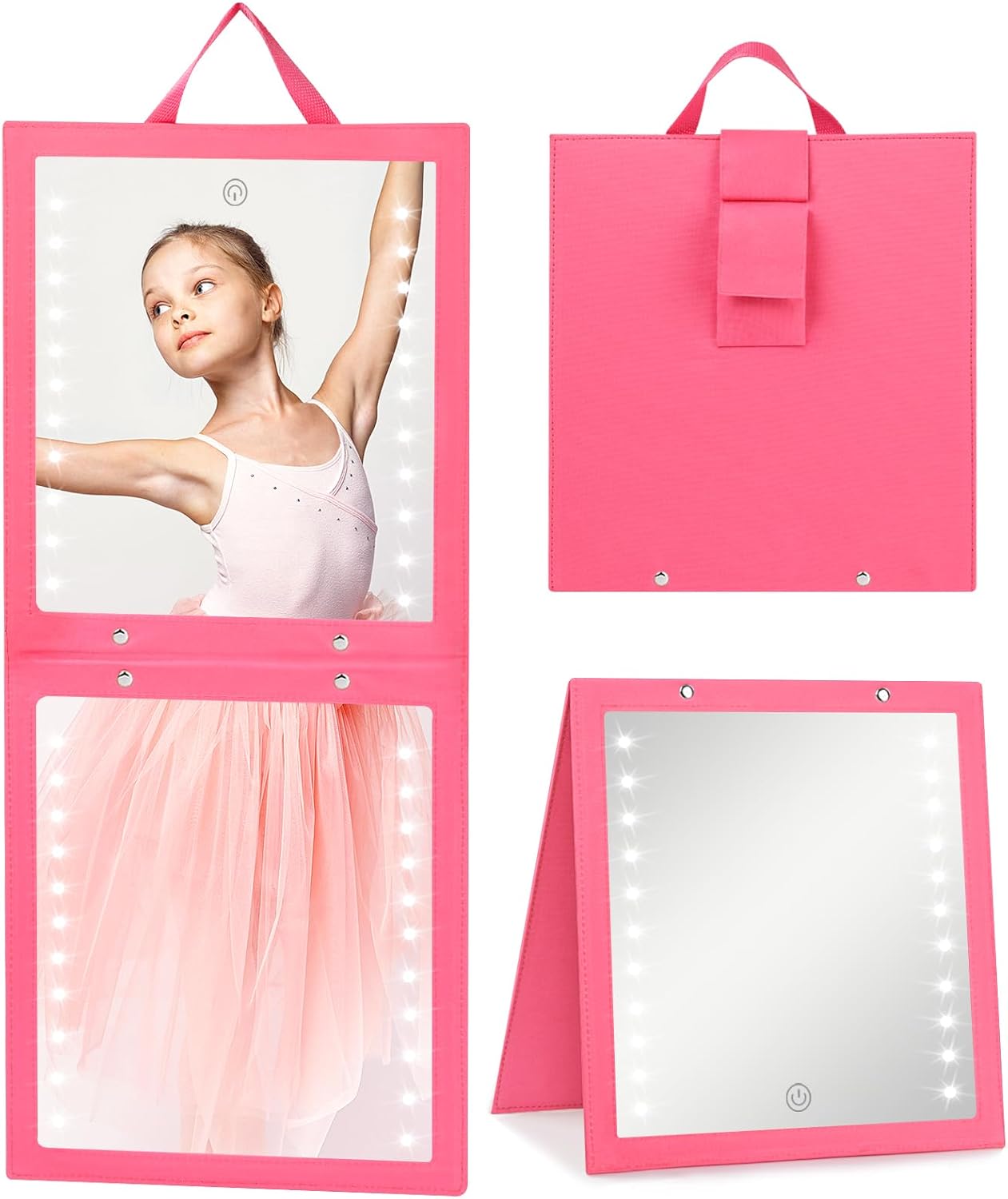 Fabuday Lighted Hanging Mirror for Dancers - Portable LED Design