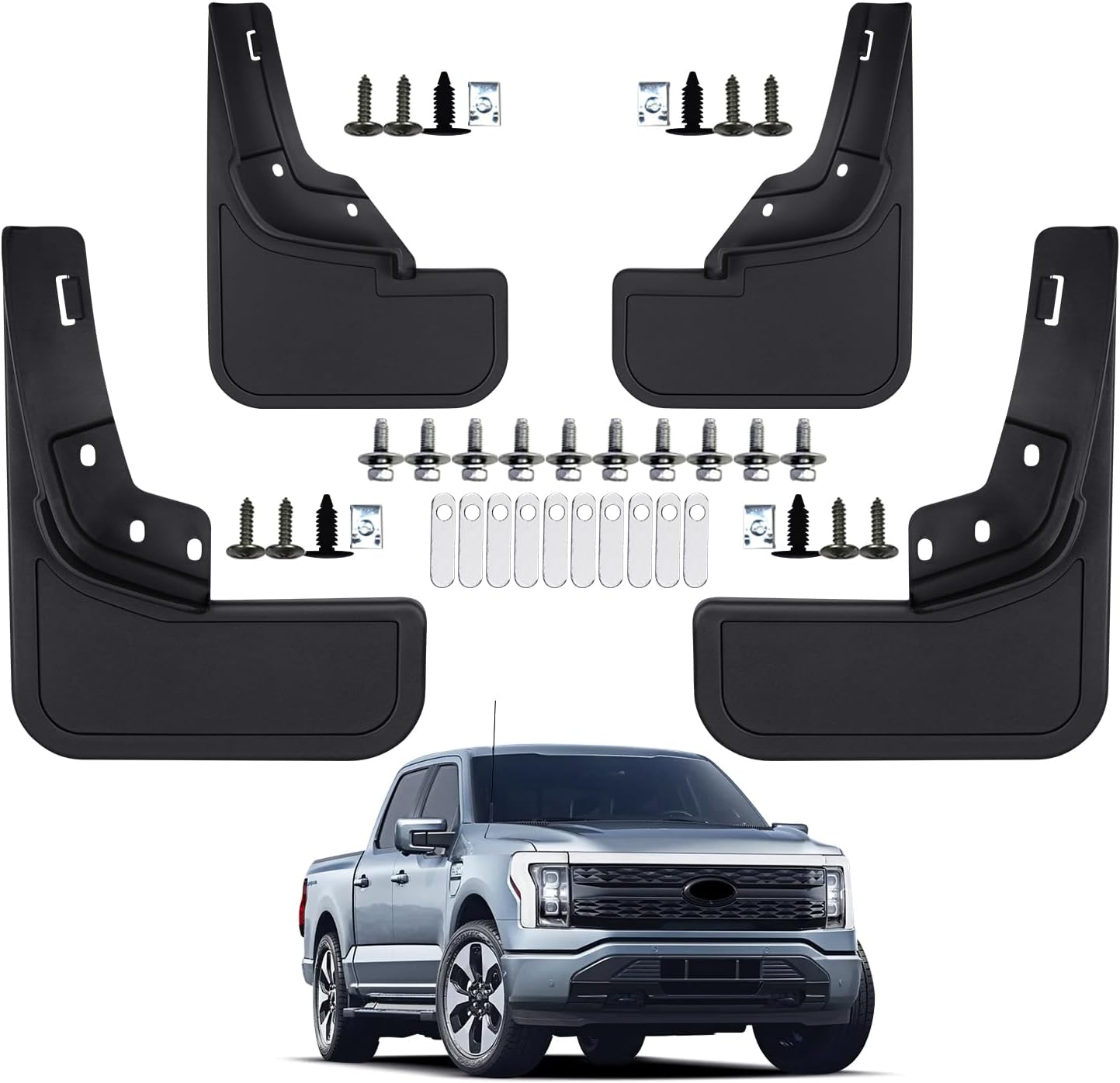 Peleus Truck Mud Flaps for Ford F150 Lightning 2022-2024