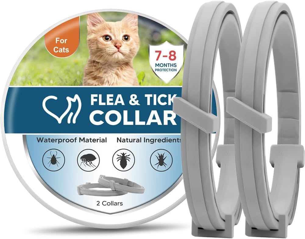 Cat Flea Collar for Indoor and Outdoor Use, Safe and Adjustable