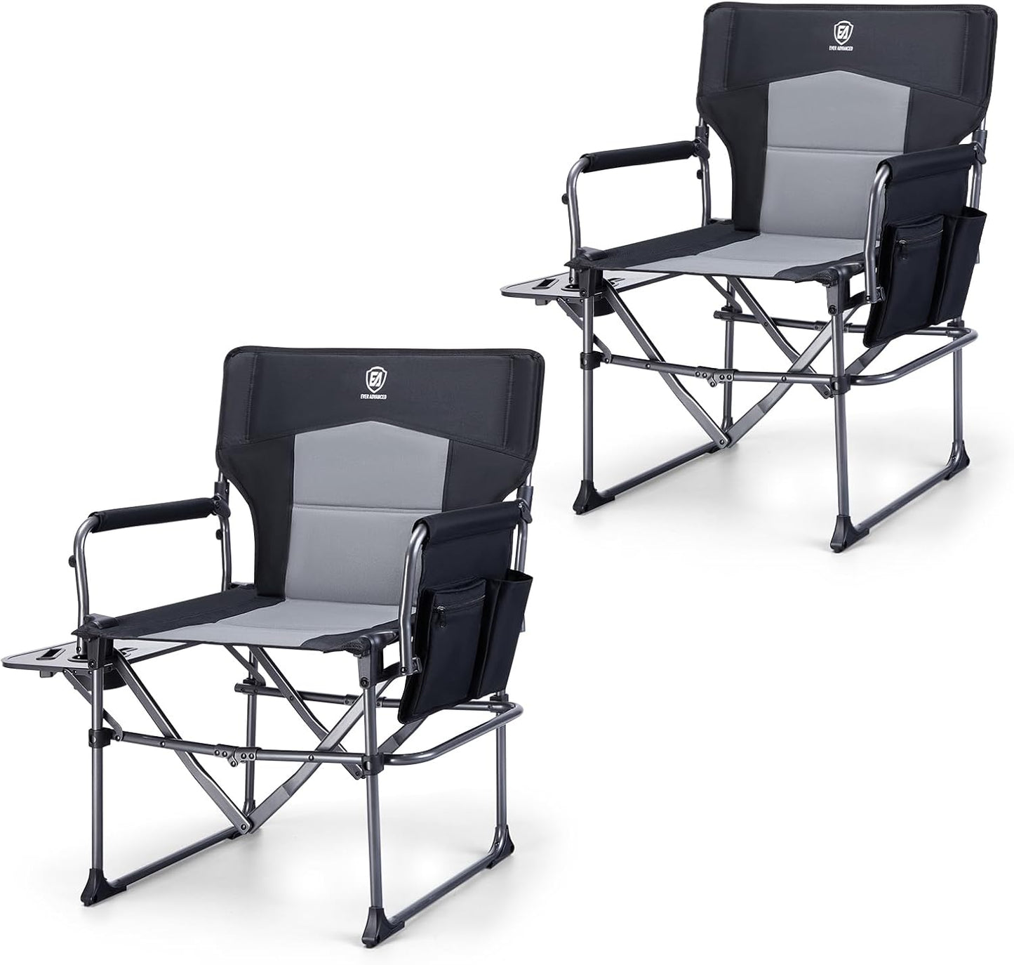 Compact & Heavy-Duty Camping Chair 400lbs x2