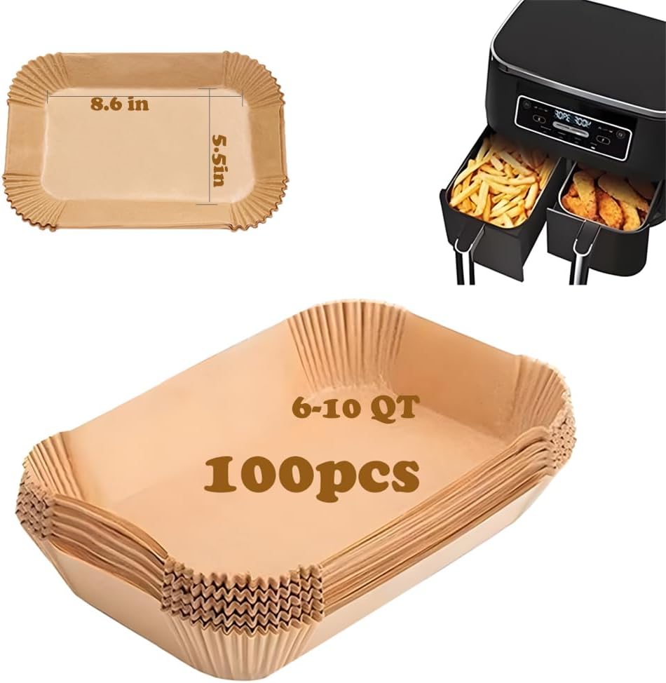Non-Stick Air Fryer Liners - 100 Pack