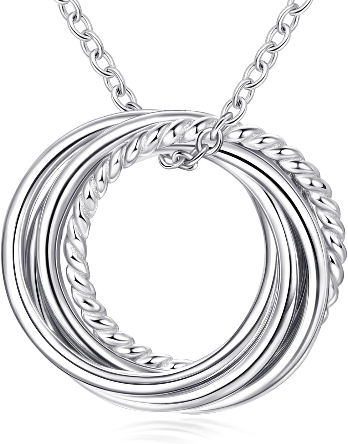 Elegant Sterling Silver Necklace for 30th to 90th Birthdays