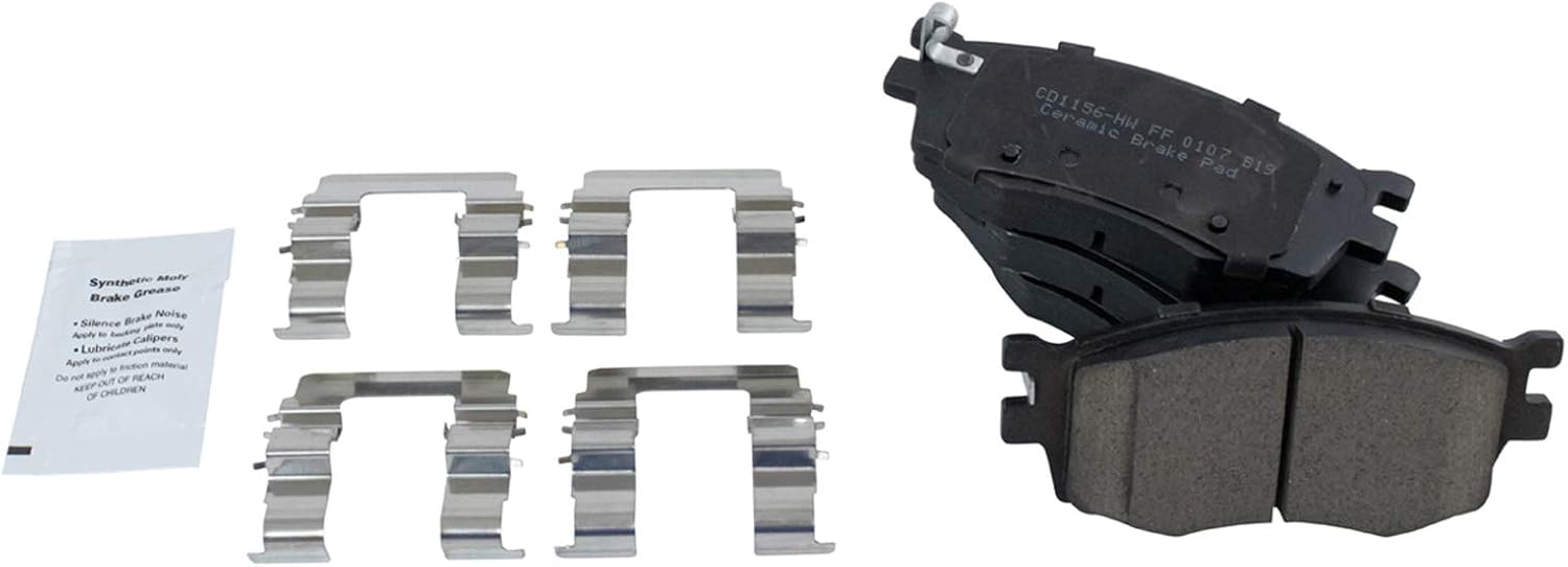 TRQ Front Brake Pads Ceramic for 2006-2011 Hyundai Accent