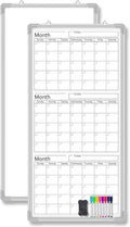 Lincia 36x18 Double Sided Dry Erase Calendar for Home Office