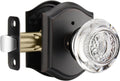Glass Door Knobs Interior with Lock - Crystal Privacy Oil Rubbed
