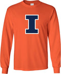UGP Campus Apparel NCAA Team Color Primary Logo Long Sleeve - Illinois