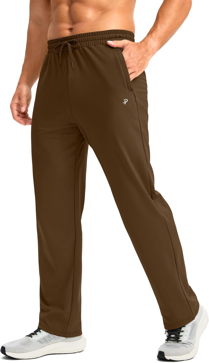 Pudolla Men's Fleece Lined Sweatpants for Winter Workouts