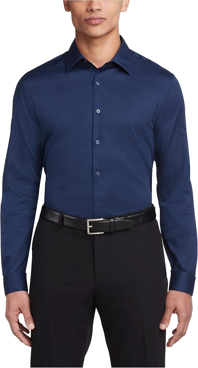 Van Heusen Men's Slim Fit Dress Shirt with Flex Collar Stretch