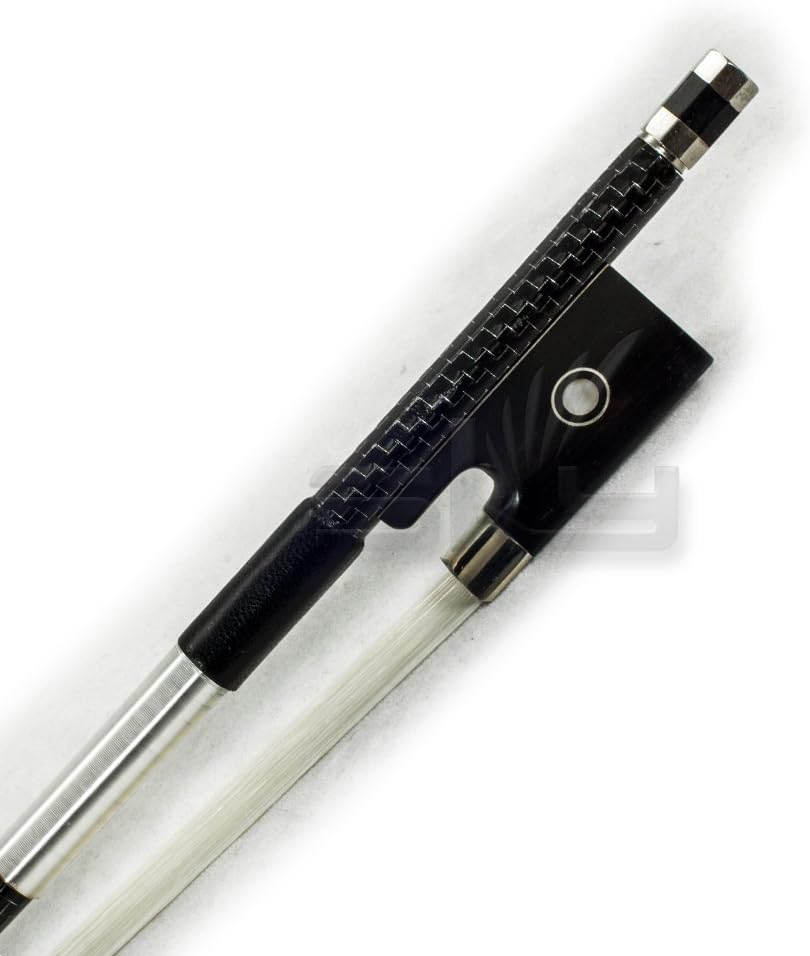 PAITITI 4/4 Violin Bow with Silver Inlaid Patterned Design