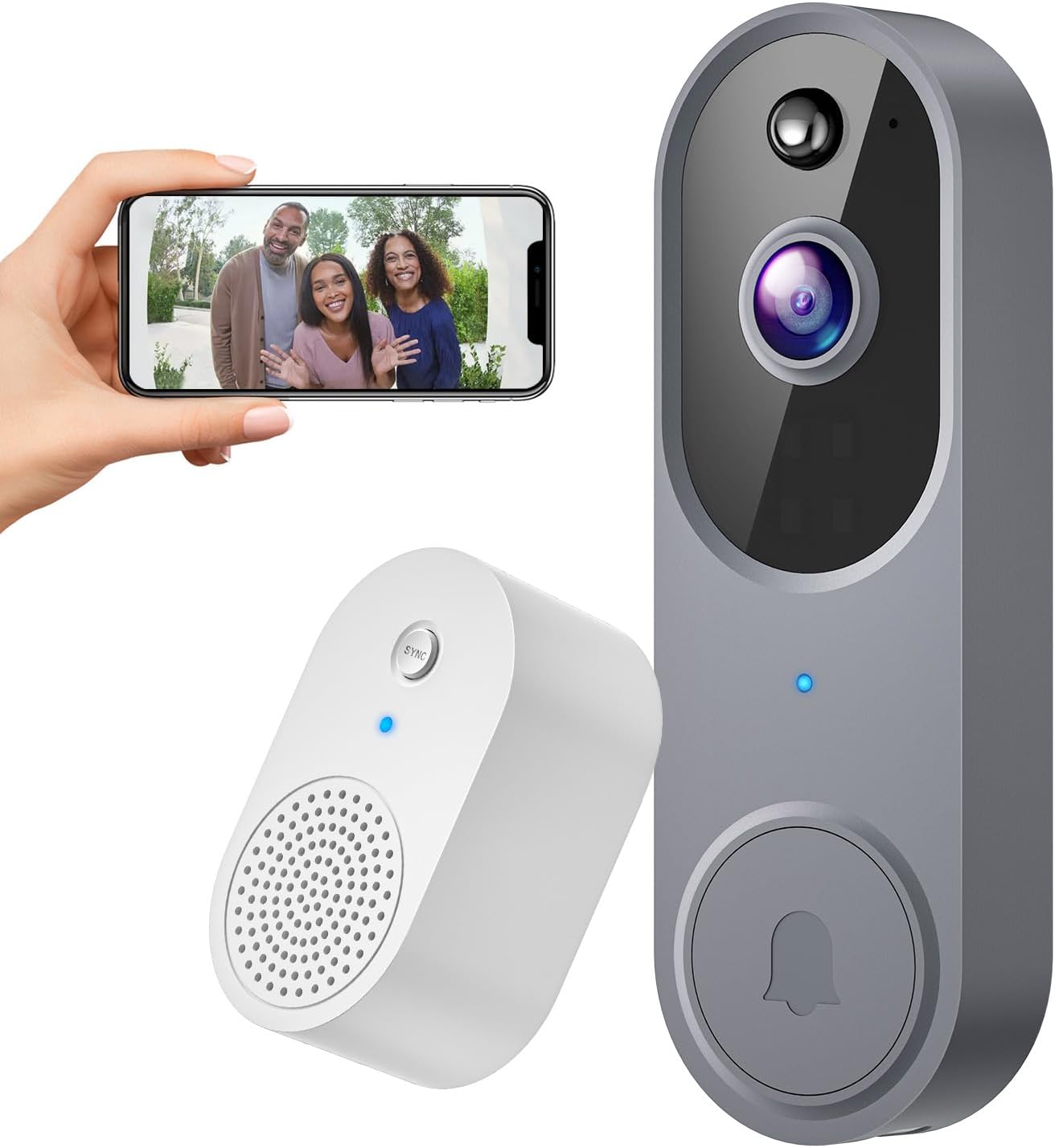 Smart Home Security: Silver Video Doorbell + AI Detection