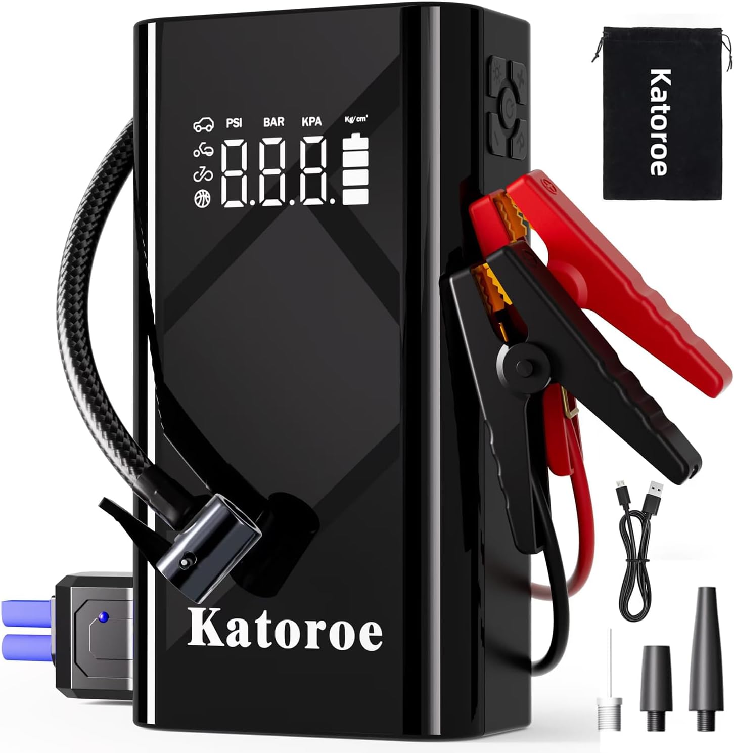 Portable Car Jump Starter with Air Compressor for Emergencies
