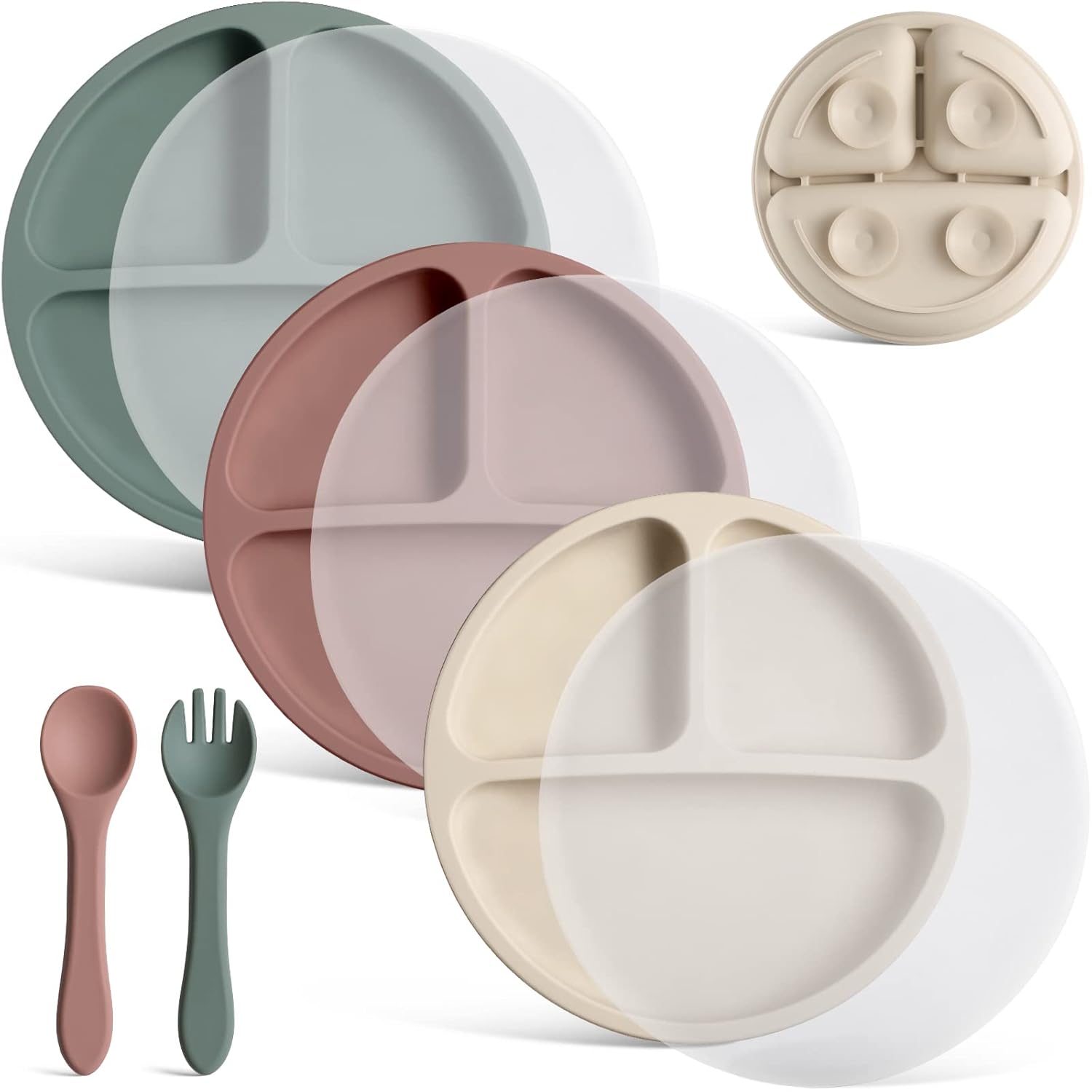 VITEVER Silicone Suction Plates Set - Easy Feeding!