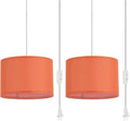 Two Pack Plug-In Pendant Lights with 15-Foot Cord for Home Use