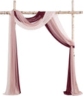 Floroom Wedding Arch Draping Fabric 3 Panels 20ft Chiffon Drapes