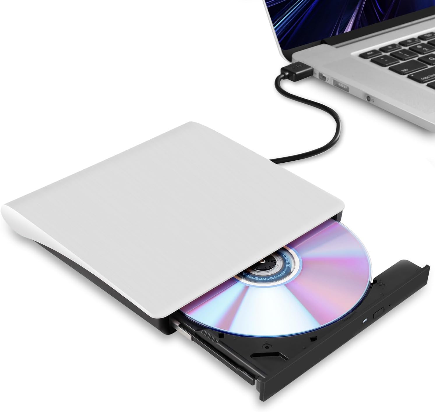 Ultra-Slim USB 3.0 CD/DVD Writer for Mac & Windows