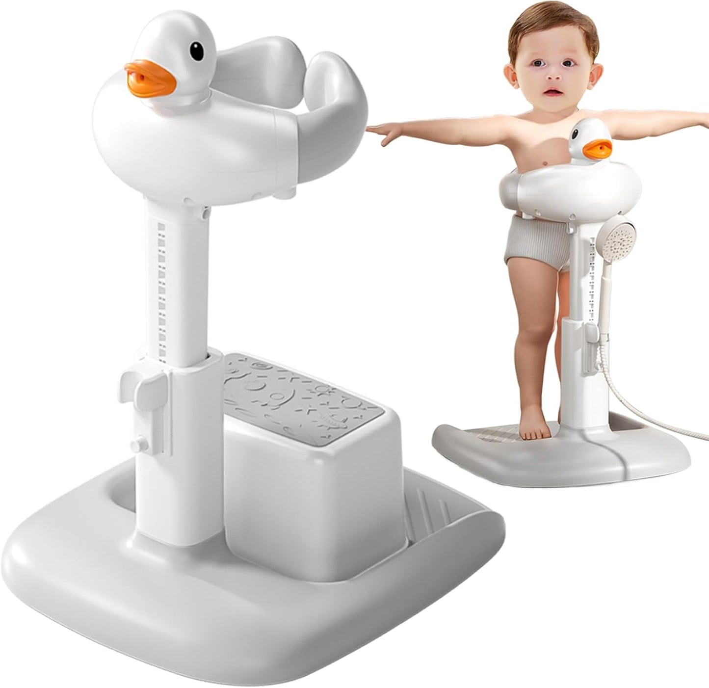 Adjustable Height Baby Shower Stand with Anti-Slip Base for Safety