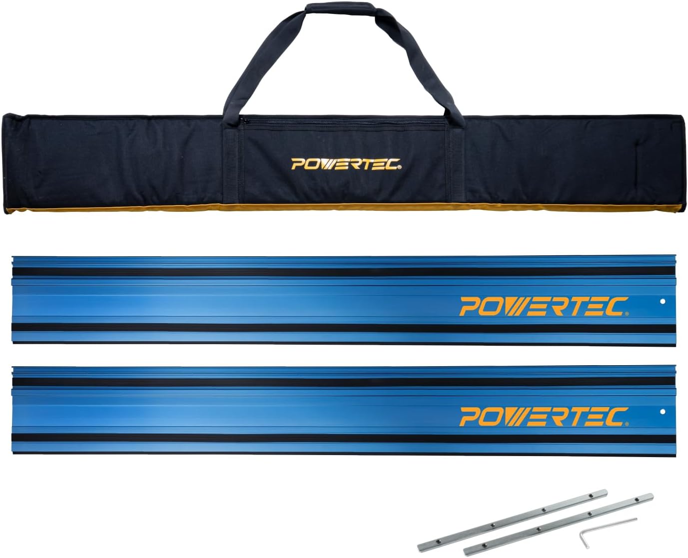 POWERTEC 72154 Track Saw Guide Rail Joining Set for Woodworking