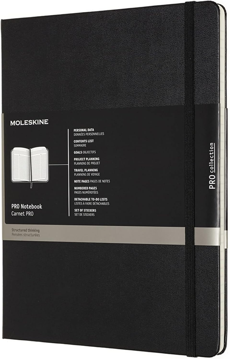 Moleskine XL Black Professional Notebook: Premium Hard Cover